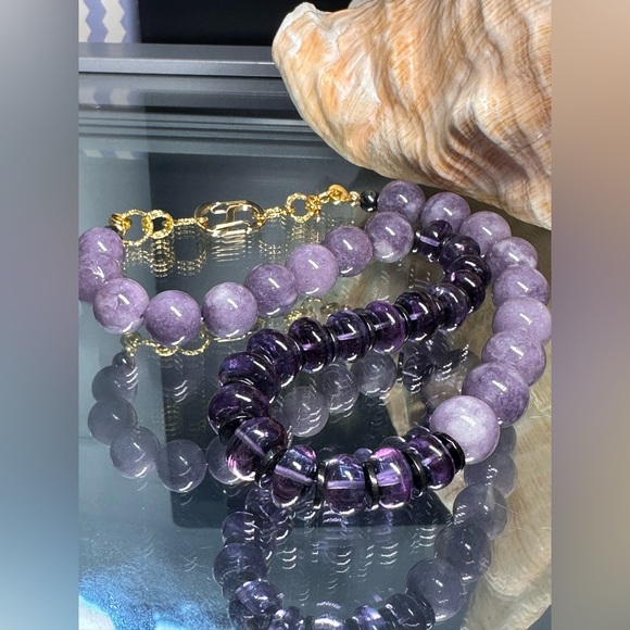 ALEXANDRITE + LAVENDERS CHALCEDONY NECKLACE - Picture 8 of 16